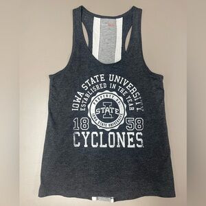 Women's Iowa State Cyclones University Racerback Tank‎ Top Small Gray College